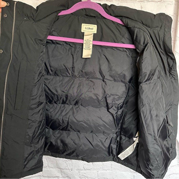 L.L. Bean Women Size L Black Goose Down Puffer Vest Full Zip 0CVB8 - Picture 3 of 5